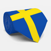 De vlag van Zweden Stropdas (Opgerold)