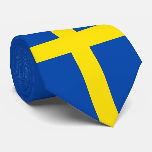 De vlag van Zweden Stropdas (Opgerold)