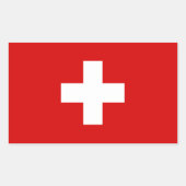 De vlag van Zwitserland Rechthoekige Sticker (Voorkant)