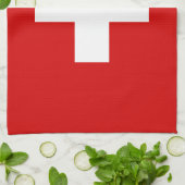 De vlag van Zwitserland Theedoek (Gevouwen)