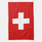 De vlag van Zwitserland Theedoek (Verticaal)