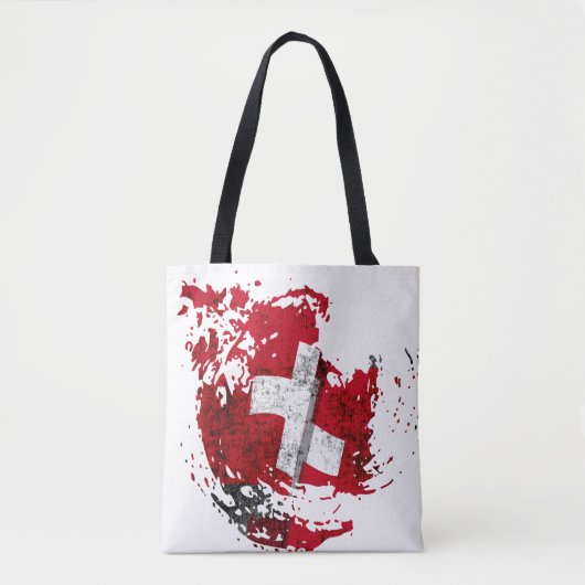 de vlag van Zwitserland Tote Bag (Voorkant)