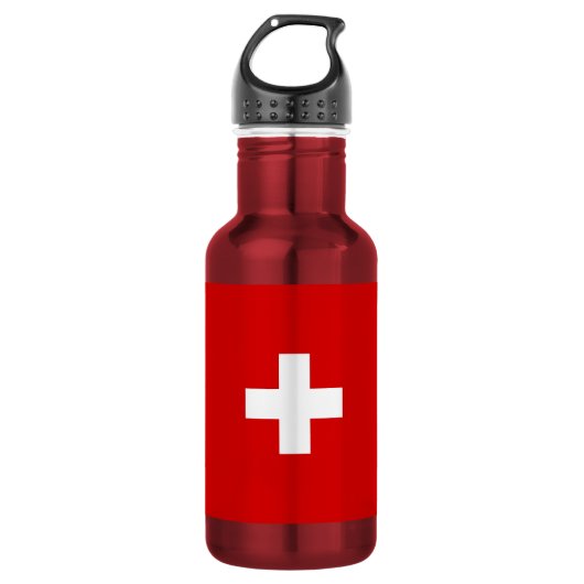 De vlag van Zwitserland Waterfles (Voorkant)