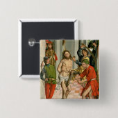 De vlag vierkante button 5,1 cm (Voorkant /achterkant)