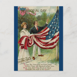 De vlag voeren op herdenkingsdag briefkaart