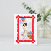 De vlag wapperen briefkaart (Staand voorkant)