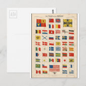 De vlaggen van alle naties briefkaart (Voorkant / Achterkant)
