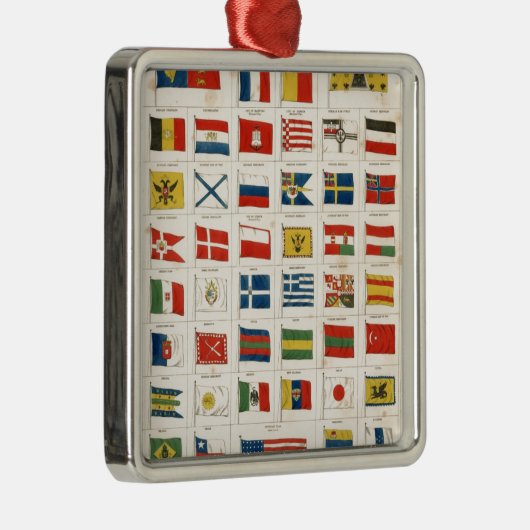 De vlaggen van alle naties metalen ornament (Rechts)