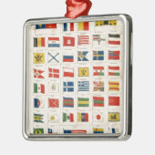 De vlaggen van alle naties metalen ornament (Links)