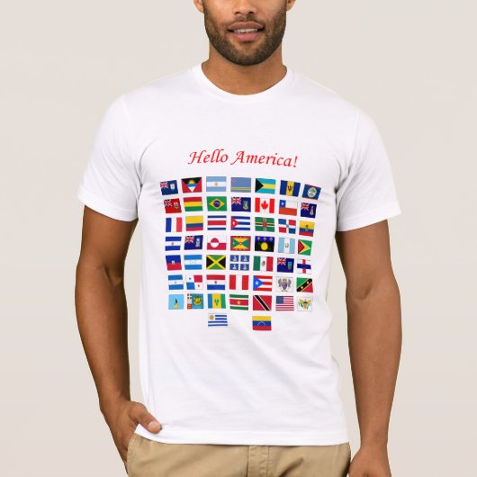 De Vlaggen van Amerika T-shirt (Voorkant)