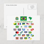 De vlaggen van Brazilië Briefkaart (Voorkant / Achterkant)