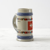 De vlaggen van de kantons van Zwitserland Bierpul (Voorkant links)