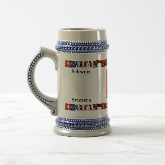 De vlaggen van de kantons van Zwitserland Bierpul (Links)