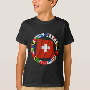 De vlaggen van de kantons van Zwitserland T-shirt