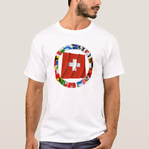 De vlaggen van de kantons van Zwitserland T-shirt