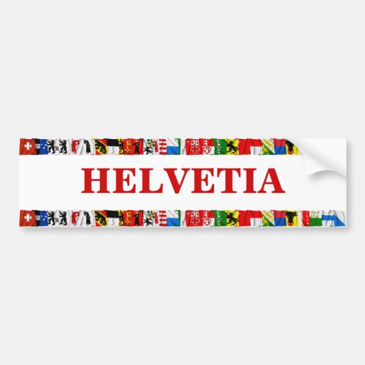 De vlaggen van de kantons Zwitserland, Latijn Bumpersticker (Voorkant)