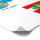 De vlaggen van het Braziliaanse Poster (Hoek)