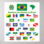De vlaggen van het Braziliaanse Poster (Voorkant)