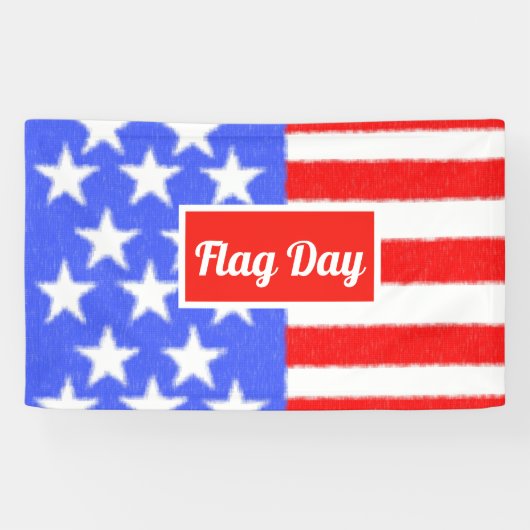 De vlaggendag, personaliseer Chocolate Covered Ore Spandoek (Horizontaal)