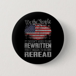De Vlaggengrondwet van de VS moet worden herzien Ronde Button 5,7 Cm
