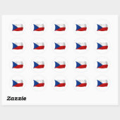 De Vlagsticker van Tsjechië Ronde Sticker (Vel)