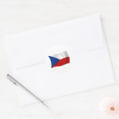 De Vlagsticker van Tsjechië Ronde Sticker (Envelop)