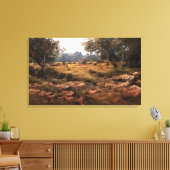 De vlakken canvas afdruk (Insitu (Woonkamer))