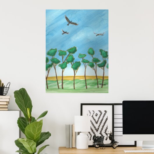 De vlakken poster (Thuiskantoor)