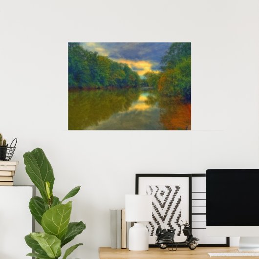 De vlakte poster (Thuiskantoor)