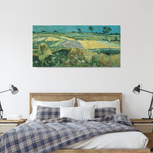 De vlakte van Auvers - Vincent van Gogh Canvas Afdruk (Insitu (Slaapkamer))