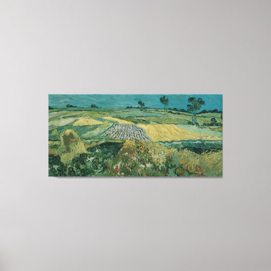 De vlakte van Auvers - Vincent van Gogh Canvas Afdruk (Voorkant)