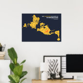 De vlakte volgens Amerikaanse republikeinen Poster (Thuiskantoor)