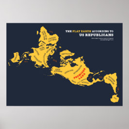 De vlakte volgens Amerikaanse republikeinen Poster