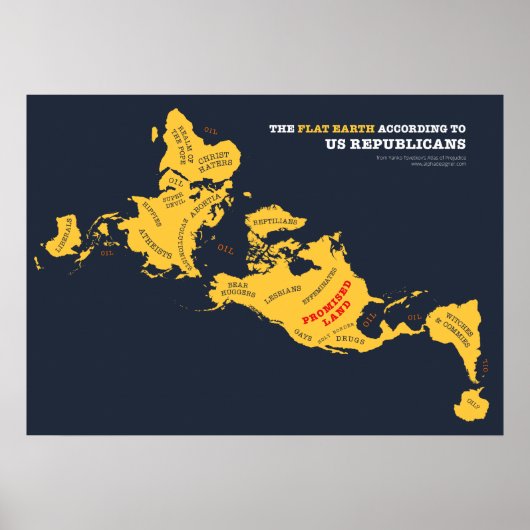 De vlakte volgens Amerikaanse republikeinen Poster (Voorkant)