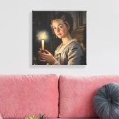 De Vlam Binnenin Canvas Afdruk (Insitu (Woonkamer))