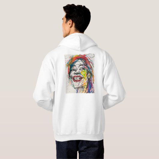 De vlam en schaal Canvas: Symbool van kracht Hoodie (Achterkant volledig)