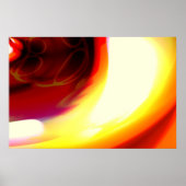 De vlam - Red Abstract Digital Art Poster afdrukke (Voorkant)