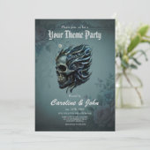 De vlam van het leven: een schedelontwerp. kaart (Staand voorkant)