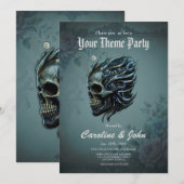 De vlam van het leven: een schedelontwerp. kaart (Voorkant / Achterkant)