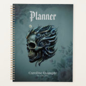 De vlam van het leven: een schedelontwerp. planner (Voorkant)