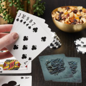De vlam van het leven: een schedelontwerp. pokerkaarten (Insitu)