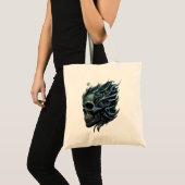 De vlam van het leven: een schedelontwerp. tote bag (Voorkant (product))