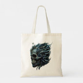 De vlam van het leven: een schedelontwerp. tote bag (Achterkant)