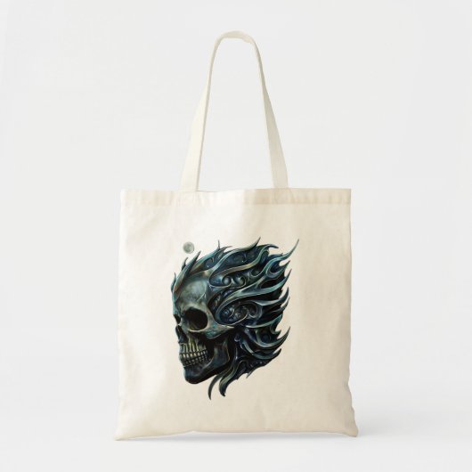 De vlam van het leven: een schedelontwerp. tote bag (Voorkant)
