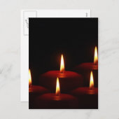 De Vlammen van de Kaars van de Komst van de Feestdagenkaart (Voorkant / Achterkant)