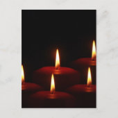 De Vlammen van de Kaars van de Komst van de Feestdagenkaart (Voorkant)