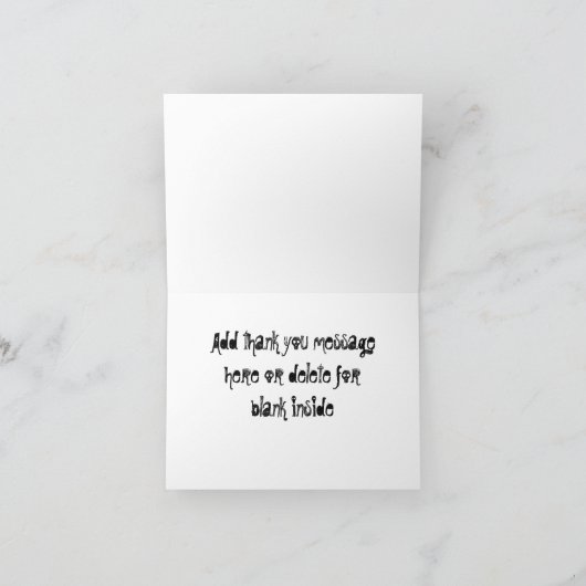 De Vlammen van de motorfiets danken u nota nemen Bedankkaart (Binnen)