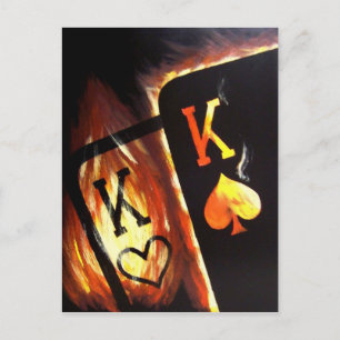 De vlammende Cowboys van de Druk van de Pook van Briefkaart