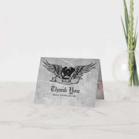 De vlammende Fietser dankt u Bedankkaart (Voorkant)