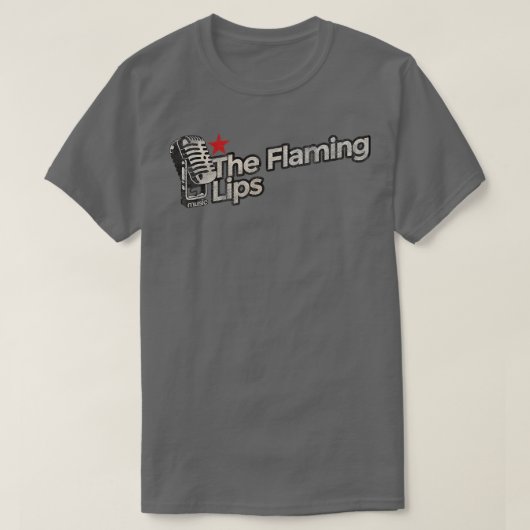 De vlammende lippen t-shirt (Design voorkant)